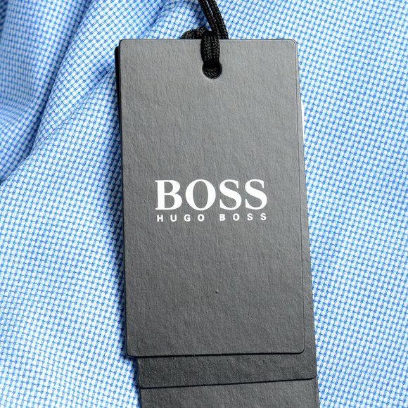 Hugo Boss Men's "Jesse" Slim Fit Geometric Print Long Sleeve Dress Shirt - Picture 8 of 9